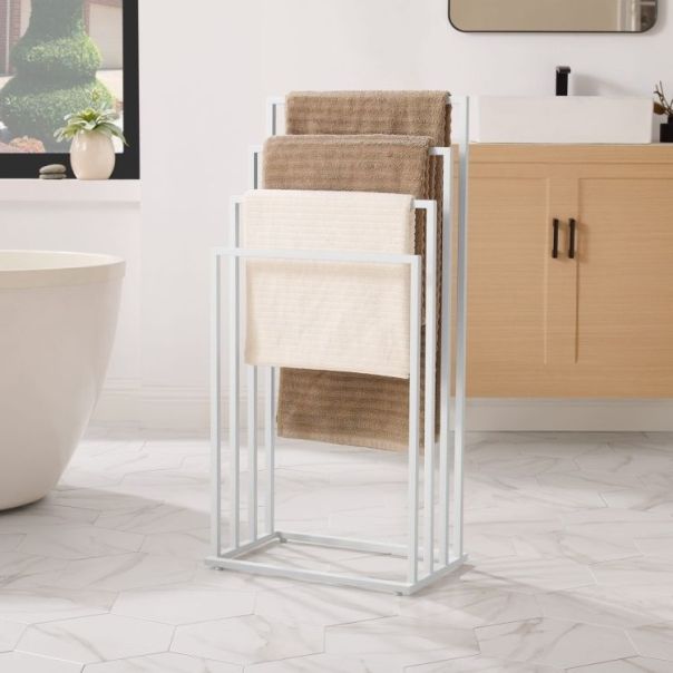 OSKAR Držač za peškire sa 4 šipke beli - EP2742380