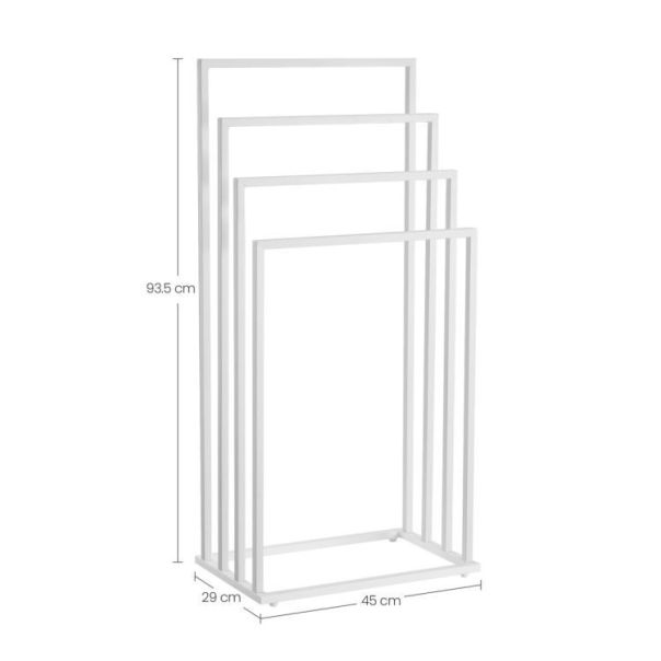 OSKAR Držač za peškire sa 4 šipke beli - EP2742380