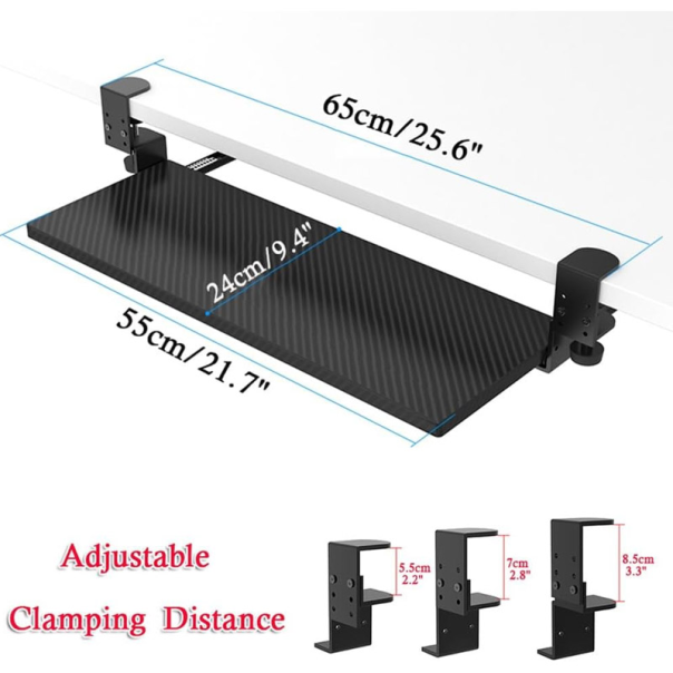 Držač za tastaturu i miš carbon 55x24cm - 617105