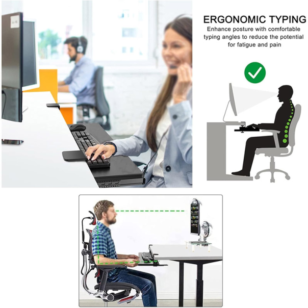 Držač za tastaturu i miš carbon 55x24cm - 617105