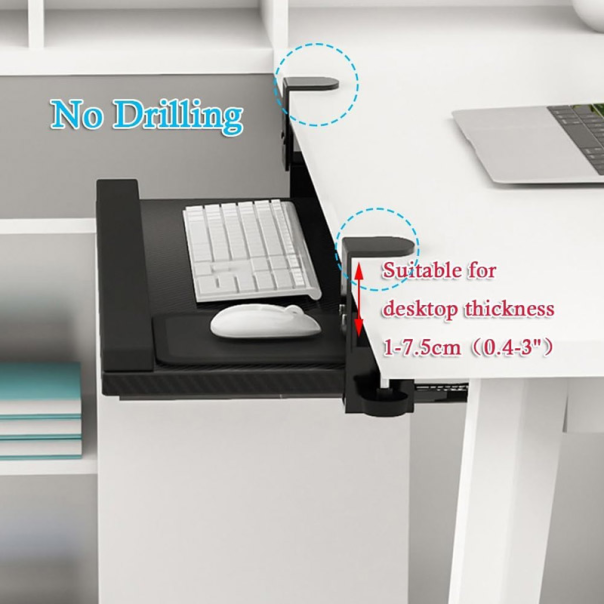 Držač za tastaturu i miš carbon 75x24cm - 619028