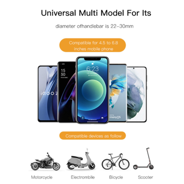 Držač za telefon za bicikl YESIDO C191 crni - 620577