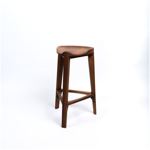 MEDA FURNITURE Drvena polubarska stolica Terca Orah - OrahPBIzd35