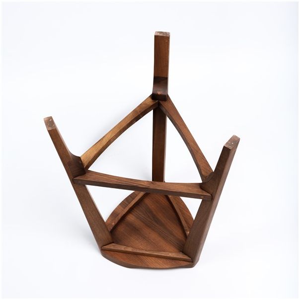 MEDA FURNITURE Drvena polubarska stolica Terca Orah - OrahPBIzd35