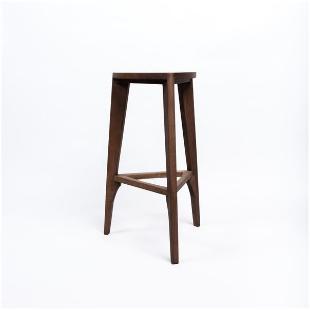 MEDA FURNITURE Drvena barska stolica Orah ravna - OrahRavTer35