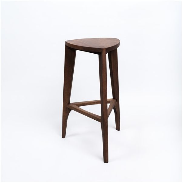 MEDA FURNITURE Drvena barska stolica Orah ravna - OrahRavTer35