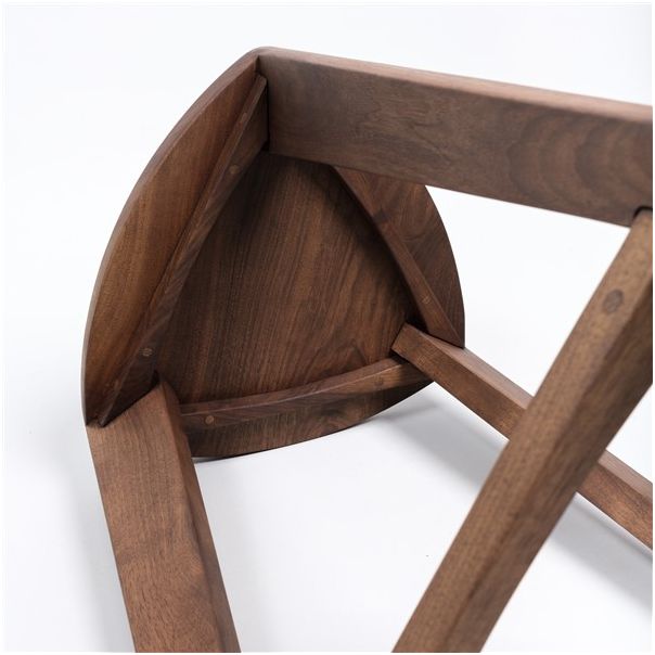 MEDA FURNITURE Drvena barska stolica Orah ravna - OrahRavTer35