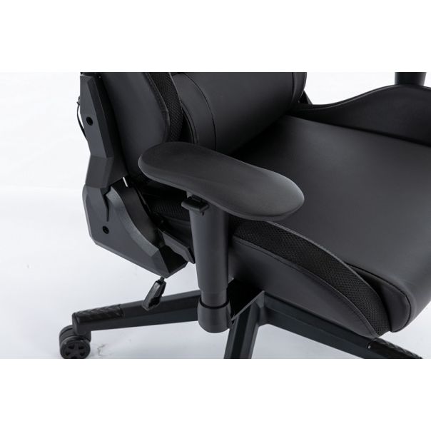 ePlayGame Gejmerska LED Svetleća RGB stolica sa daljinskim HC-2792 ,crna - HC-2792