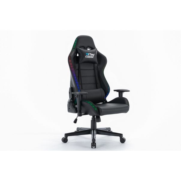 ePlayGame Gejmerska LED Svetleća RGB stolica sa daljinskim HC-2792 ,crna - HC-2792