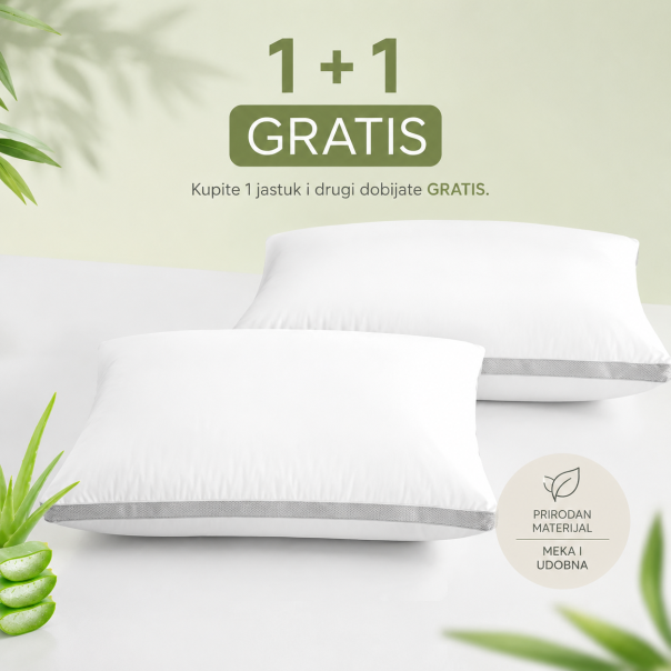 Homemates Jastuk Aloe Vera – Set od 2 komada od memorijske pene - EP3090364