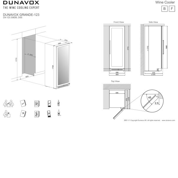 DUNAVOX DX-108.330DB vinska vitrina - v11676