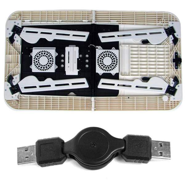 Postolje cooler za laptop E-table sto sa dva coolera LD-09 Desk (285x316x36mm) - 611489