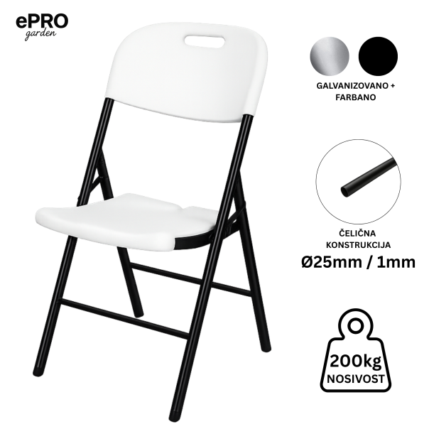 ePRO sklopivi baštenski SET sto 180cm + 6 stolica, metal-plastika - EP3027151