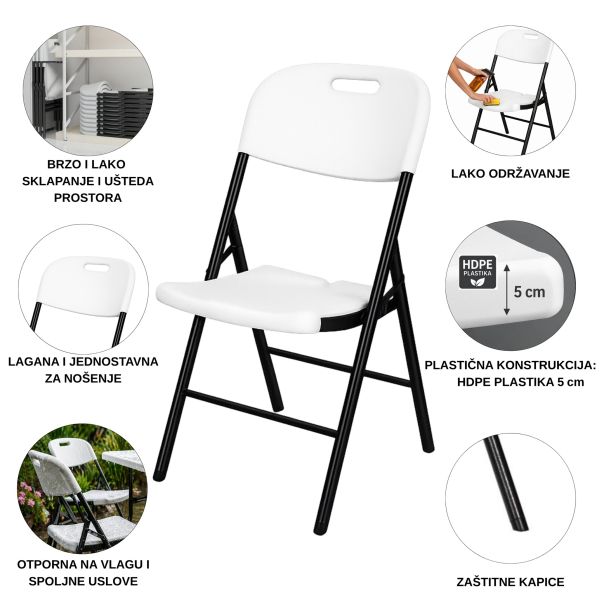 ePRO sklopiva baštenska stolica, metal-plastika - EP2977021