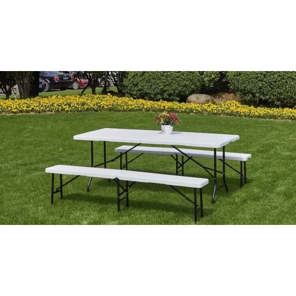 ePRO sklopiva baštenska klupa 183x43x28xcm, metal-plastika - EP2977035