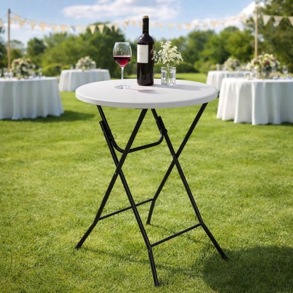 ePRO sklopivi baštenski barski sto Ø80 110cm, metal-plastika - EP2977400