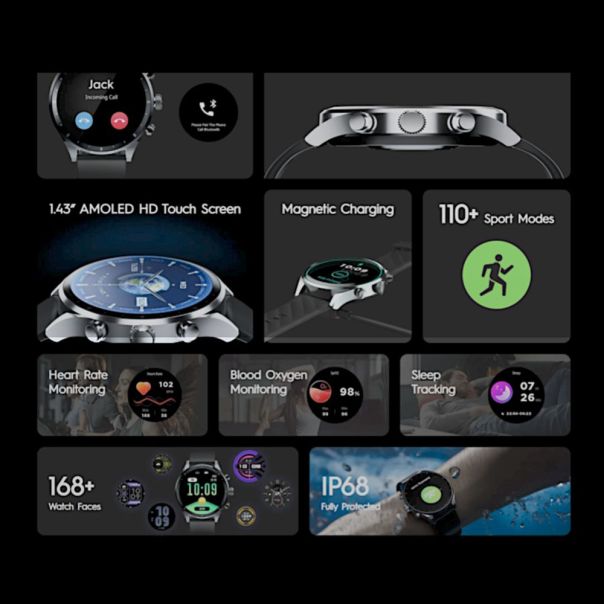 Smart watch Tecno watch Pro 2 tamno sivi - 225263