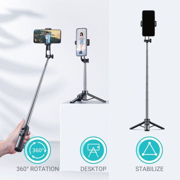 Selfie stick + tripod Pluginn PI-01 crni - 221082