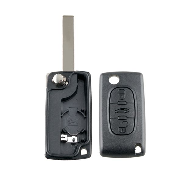 888 CAR ACCESSORIES Kućište oklop ključa 3 dugmeta za  hu83-ce0536  Peugeot-Citroen hu 83 - E22-AP000