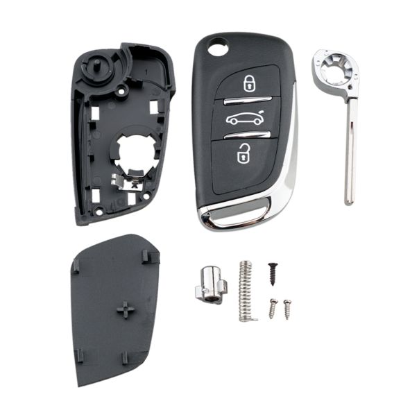 888 CAR ACCESSORIES Kućište oklop ključa 3 dugmeta za Peugeot-Citroen hu83 modifikacija - E29-AP000
