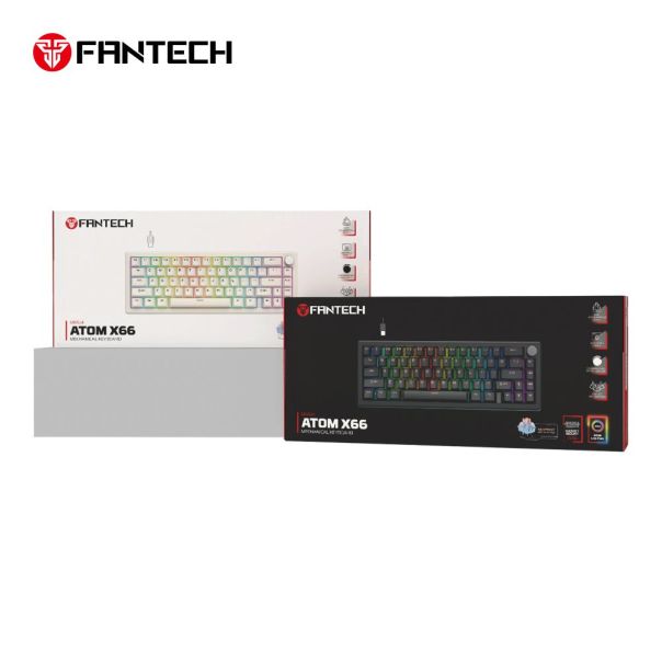 Tastatura Mehanicka Gaming Fantech MK614 Atom x66 Retro crna (ice apricot switch) - EP3093824