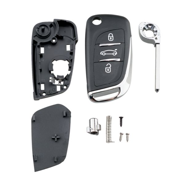 888 CAR ACCESSORIES Kućište oklop ključa 3 dugmeta za Peugeot-Citroen va2 modifikacija - E30-AP000