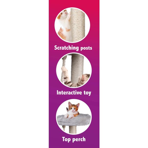 PET COMFORT Stub za grebanje za mačke sivi 40 × 40 × 62 cm - EP3151008