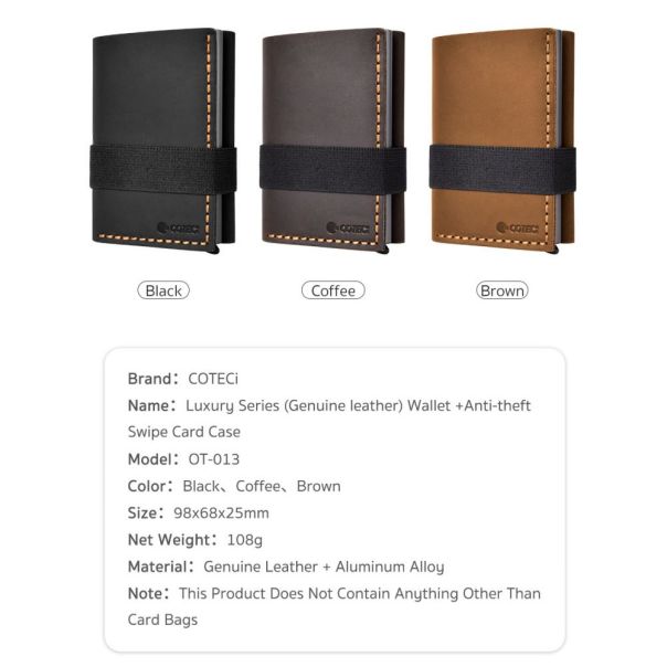 Novcanik Coteci Luxury Series + Anti-theft OT-013 crni - EP3177339