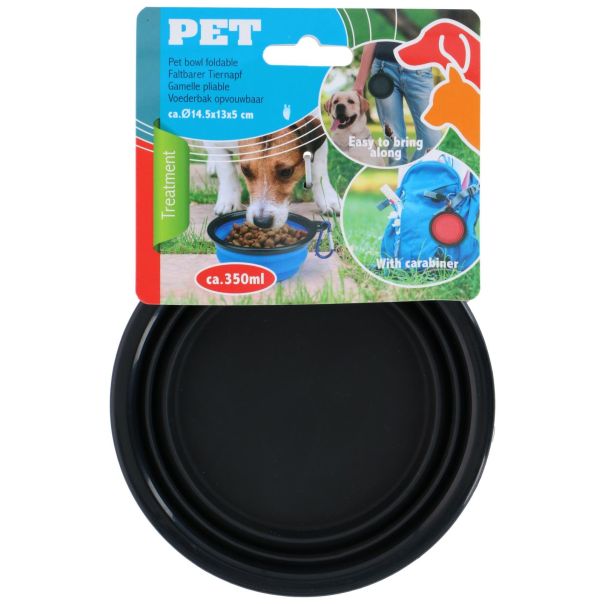 PET TREATMENT Sklopiva činija za pse crna 350 ml - EP3174620