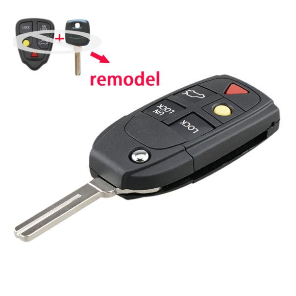 888 CAR ACCESSORIES Kućište oklop ključa 5 dugmeta za Volvo - E70-aP000