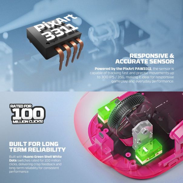 FANTECH Mis Wireless Gaming WG14E Yari E Pink - EP3093806