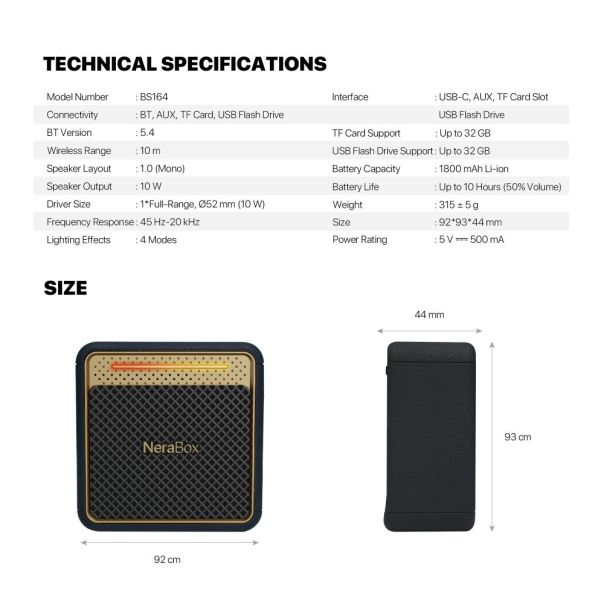 Fantech Bluetooth zvucnik BS164 NeraBox crni - EP3233398