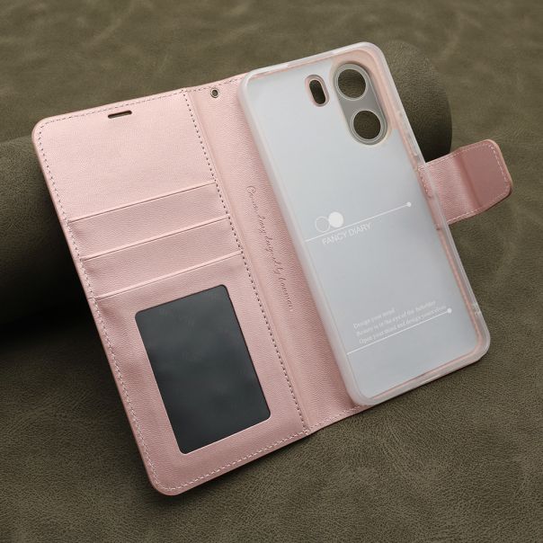 Futrola na preklop Bi Fold Hanman II za Xiaomi Redmi 13C 5G, svetlo roze - F114678