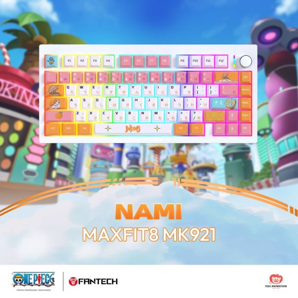 Tastatura Mehanicka Gaming Fantech MK921 Maxfit 8 Wireless ONE PIECE - NAMI (brown switch) - EP3094904