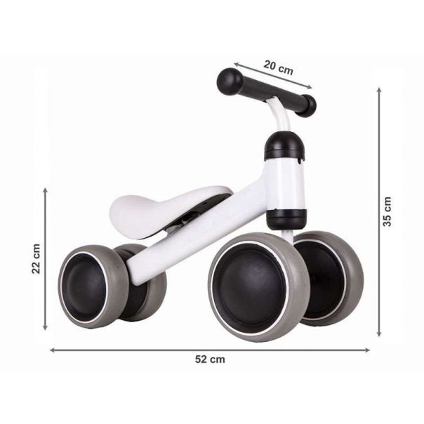 ECO TOYS Bicikl guralica za decu, bela - JM-118 WHITE