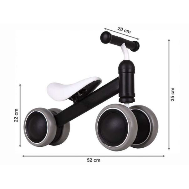 ECO TOYS Bicikl guralica za decu, crna - JM-118 BLACK