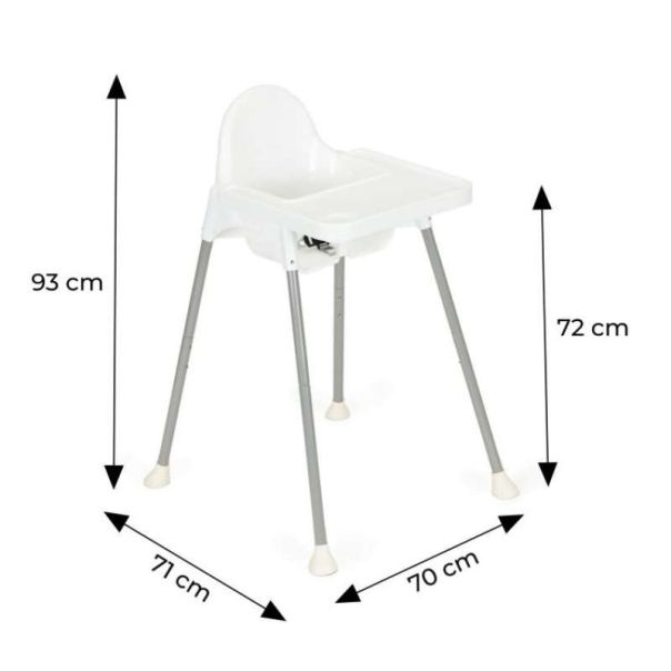 ECO TOYS Hranilica za bebe 2u1, bela - HA-007 WHITE