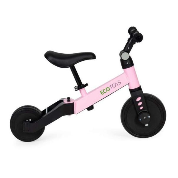 ECO TOYS Tricikl za decu 2u1, roze - YM-BT-6PUSHPINK