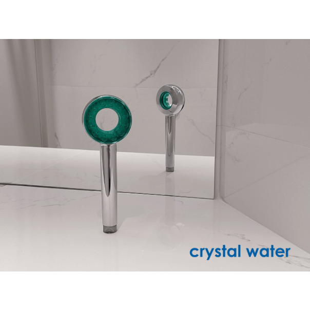 CRYSTAL WATER ECO Tuš ručica, min.pritisak 1 bar, ušteda vode 60%, H2Q sistem, 12 mlaznica, ø 7cm - R0045-1