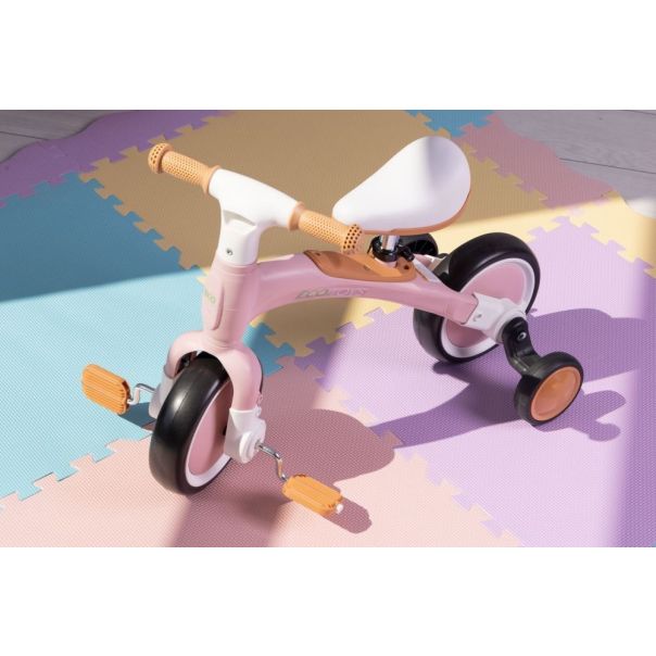 ECO TOYS Balans bicikl sa pedalama i pomoćnim točkovima 3u1, pink - LC-V1359 PINK