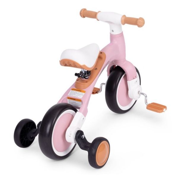 ECO TOYS Balans bicikl sa pedalama i pomoćnim točkovima 3u1, pink - LC-V1359 PINK