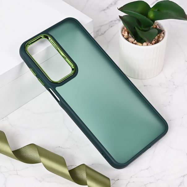 Maska za Samsung A175 Galaxy A17 Shining Camera tamno zelena - 222924