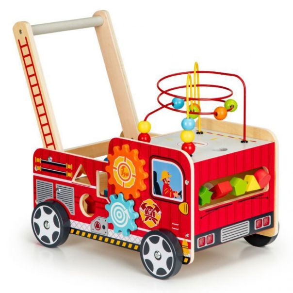ECO TOYS Edukativna drvena guralica 2u1 Vatrogasac - TL09025