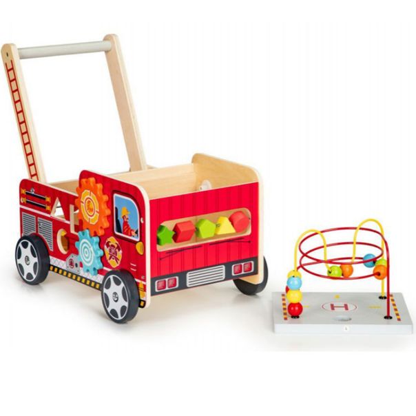 ECO TOYS Edukativna drvena guralica 2u1 Vatrogasac - TL09025