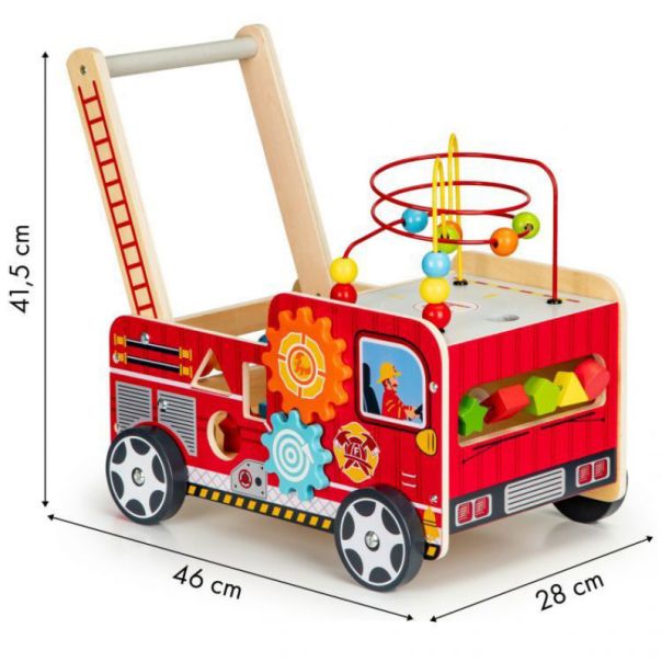 ECO TOYS Edukativna drvena guralica 2u1 Vatrogasac - TL09025