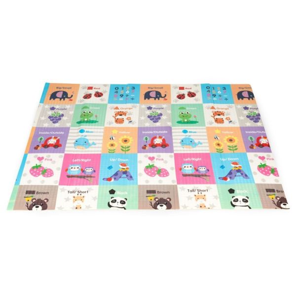 ECO TOYS Sklopiva podloga za igru sa dva lica 178x198cm Animals - ECOEVA016