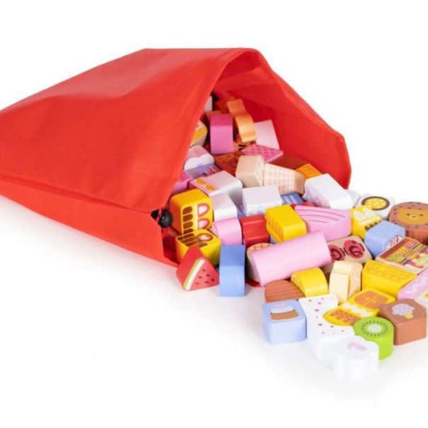 ECO TOYS Drvene kocke Candy city, 116 delova - ME433