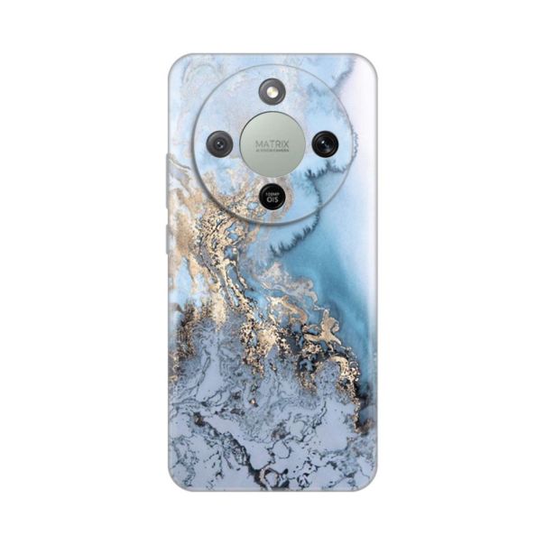 Maska za Honor Magic 8 Lite Blue Gold Marble Silikonska Print - 8021432