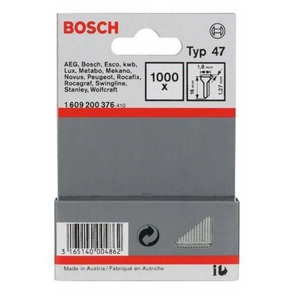 BOSCH Ekser tip 47 1609200376, 1,8 x 1,27 x 16 mm - 1609200376