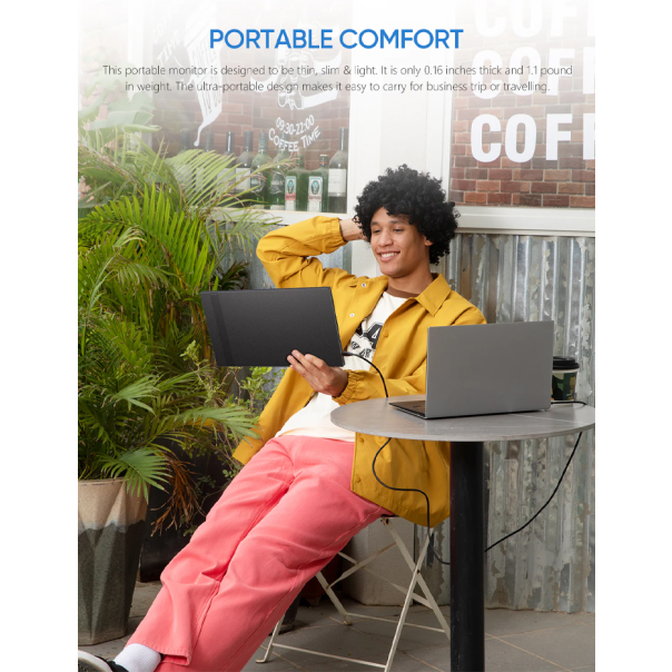 Eksterni prenosni monitor 14'' A1S Grey FHD - 223738